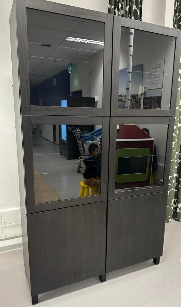 Buffetkast/ Glazenkast/ Vitrinekast, Ophalen, Met deur(en), 100 tot 150 cm, Zo goed als nieuw