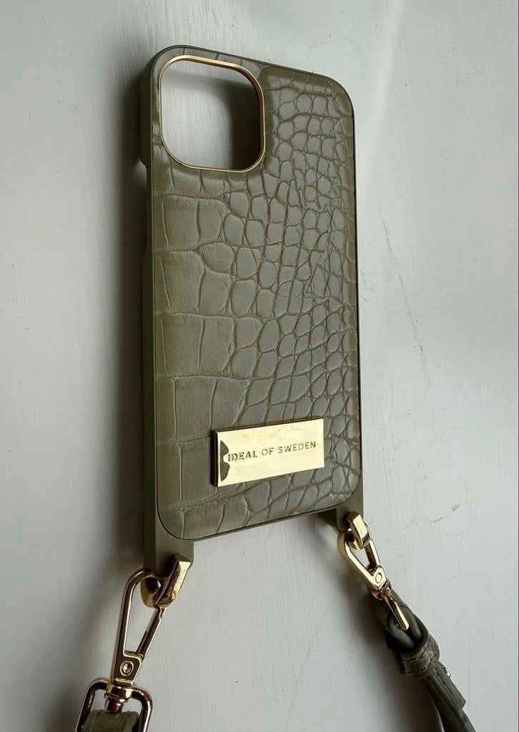 Ideal of Sweden sage croco Telefoonhoesje met band, Telecommunicatie, Mobiele telefoons | Hoesjes en Frontjes | Apple iPhone, Ophalen of Verzenden