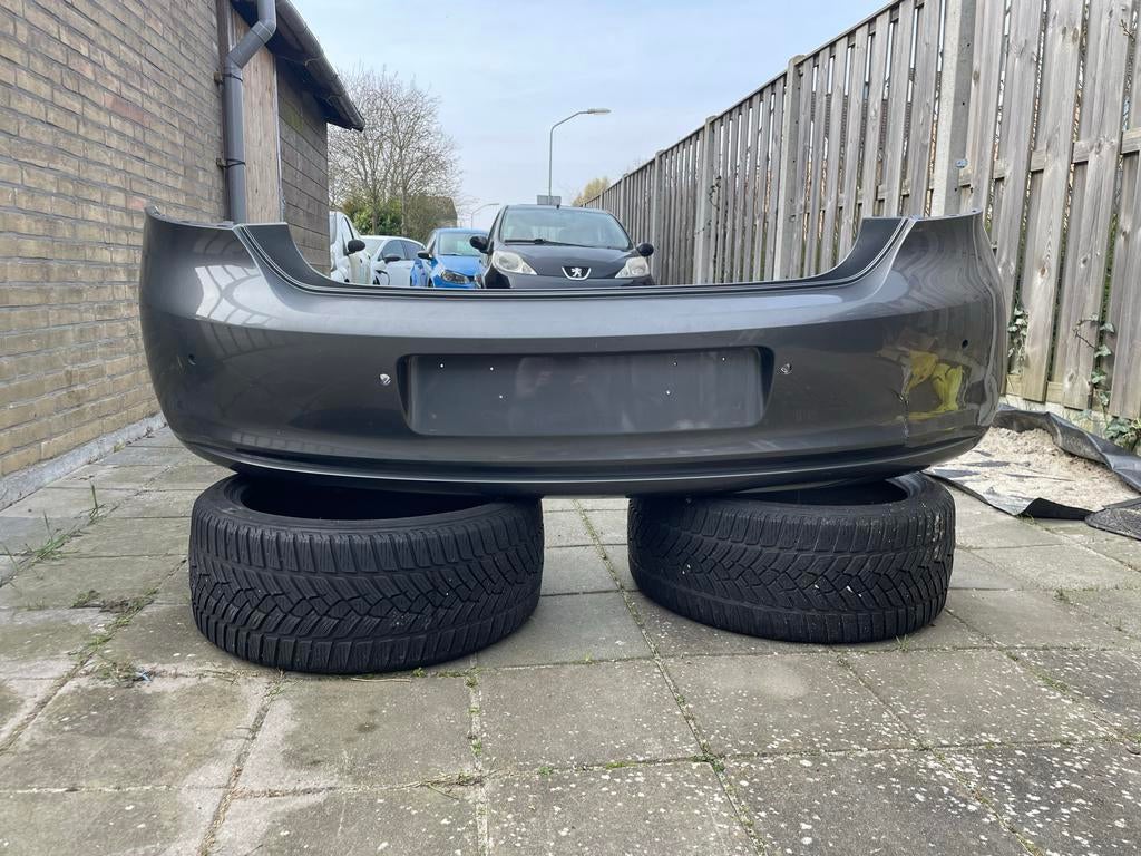 Achterbumper Polo 6R antraciet sensoren ORIGINEEL, Auto-onderdelen, Carrosserie en Plaatwerk, Gebruikt, Volkswagen, Ophalen of Verzenden