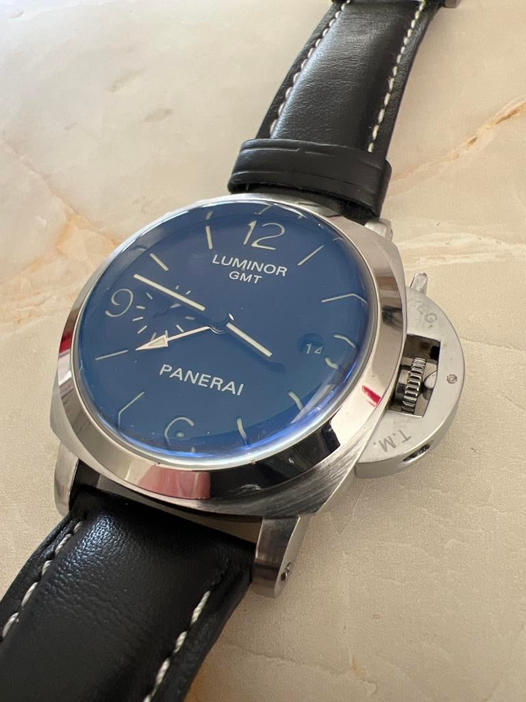Panerai Luminor GMT - horloge, Overige merken, Staal, Polshorloge, Ophalen of Verzenden