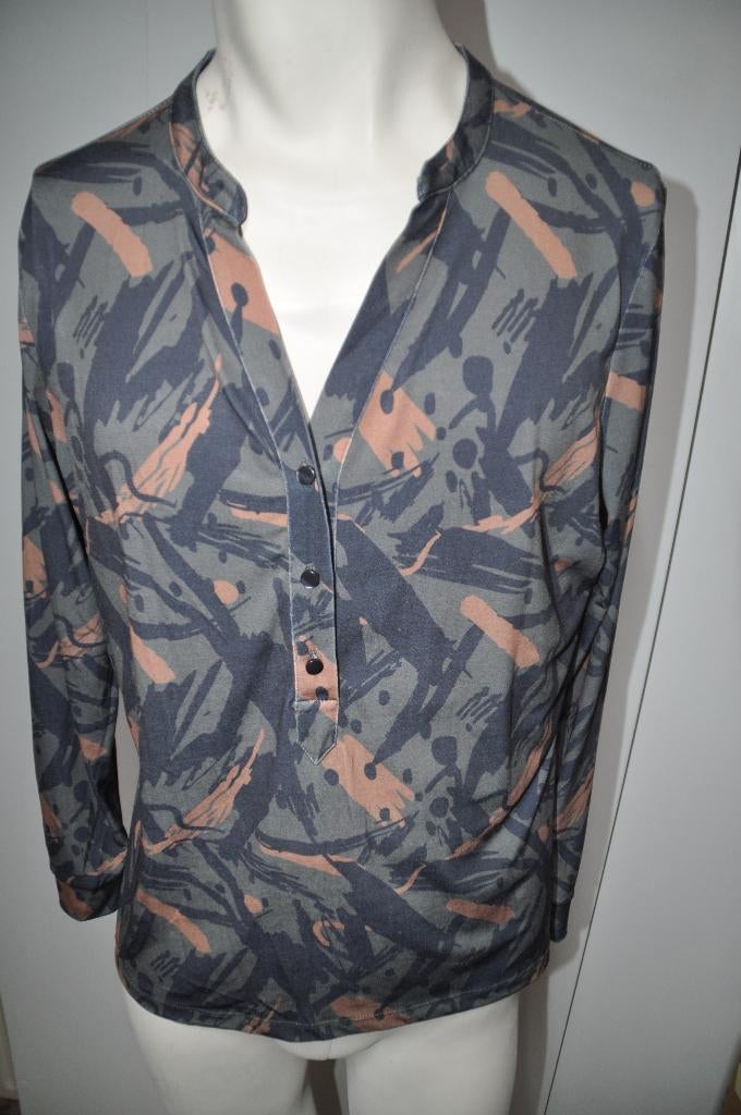 GHi105 Zoso Shirt maat L Groen grijs bruin tinten, Ophalen of Verzenden, Zo goed als nieuw, Overige kleuren, Shirt of Top