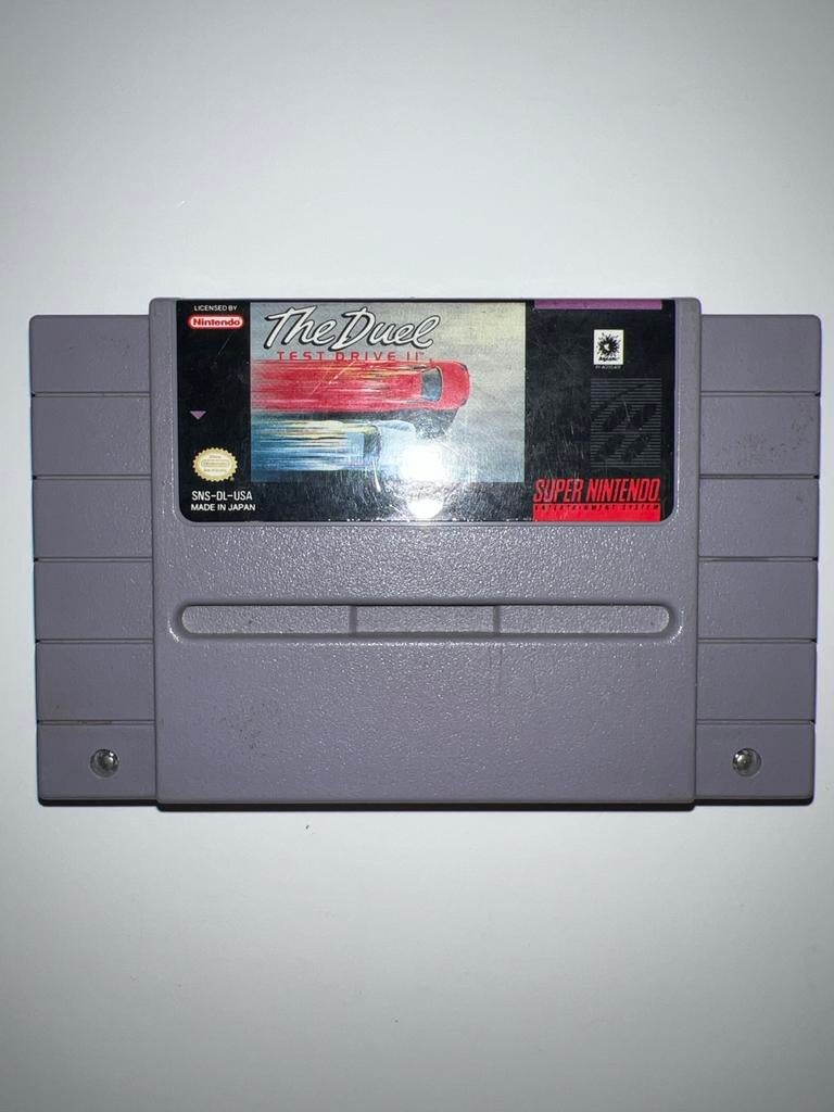 The Duel: Test Drive II NTSC SNES Game Cartridge, Spelcomputers en Games, Games | Nintendo Super NES, Gebruikt, 1 speler, Racen en Vliegen