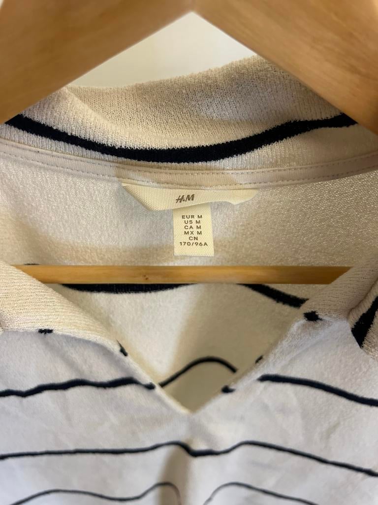 12- H&M trui met streepjes, Maat 38/40 (M), -, Wit, -