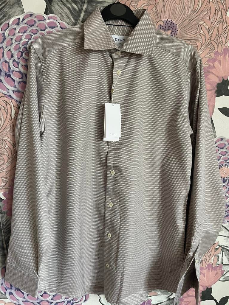 Eton heel mooi net overhemd maat m, Blauw, Zo goed als nieuw, X, Halswijdte 39/40 (M)