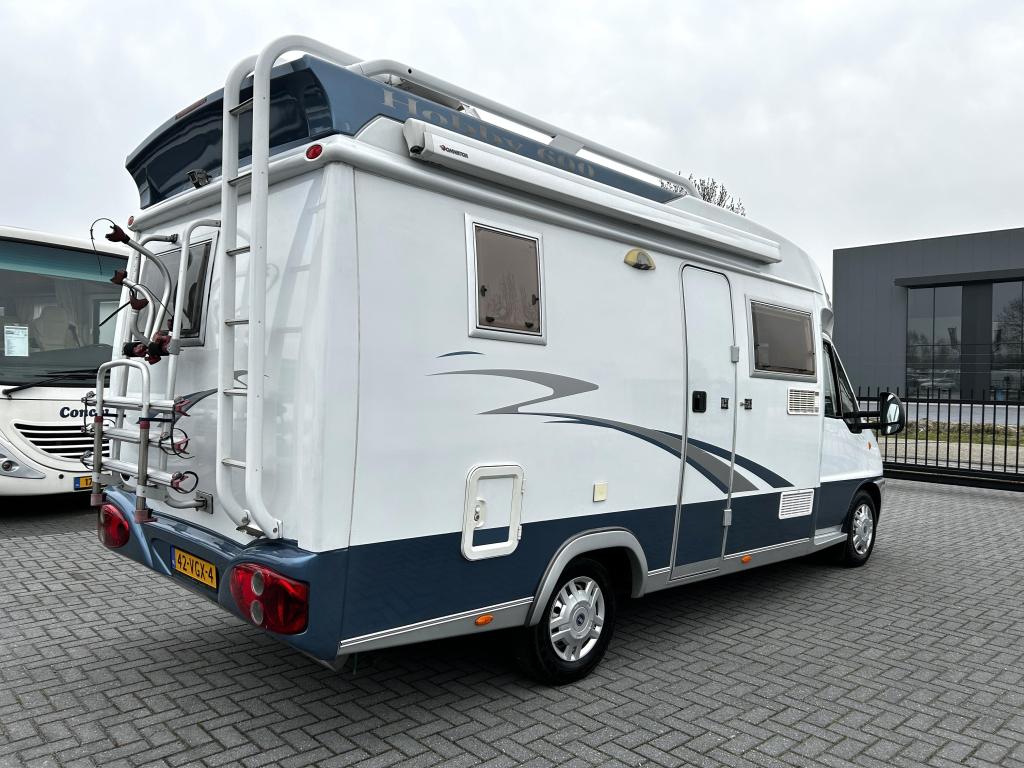 Hobby 600 Fransbed/Airco/6.20m/2004/128pk/topstaat, Caravans en Kamperen, Campers, Fiat, Hobby, Bedrijf, 6 tot 7 meter