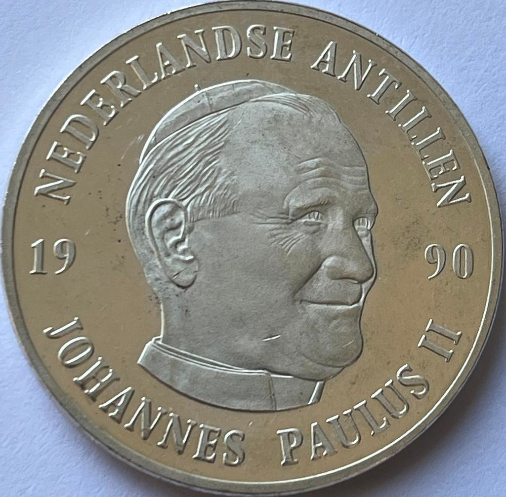Nederlandse-Antillen 25 gulden 1990, Ophalen of Verzenden, Koningin Beatrix, Overige waardes, Losse munt