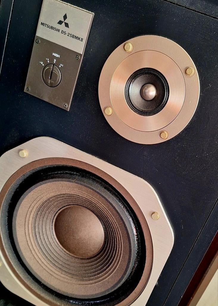 Mitsubishi Diatone DS-25BMKII luidprekers !, Audio, Tv en Foto, Luidsprekers, Gebruikt, 60 tot 120 watt, Front, Rear of Stereo speakers
