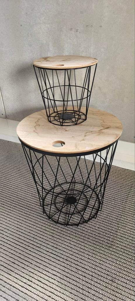 Bijzettafels, Minder dan 55 cm, Gebruikt, Rond, Ophalen