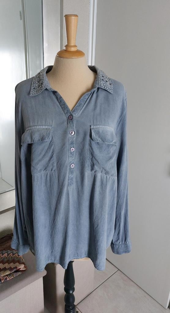 Paola lichtblauwe blouse maat 46, Ophalen of Verzenden