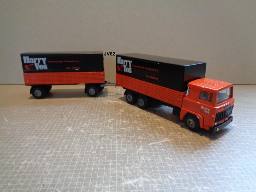 tekno scania harry vos combi in doos, Ophalen of Verzenden, Zo goed als nieuw, Bus of Vrachtwagen, Tekno