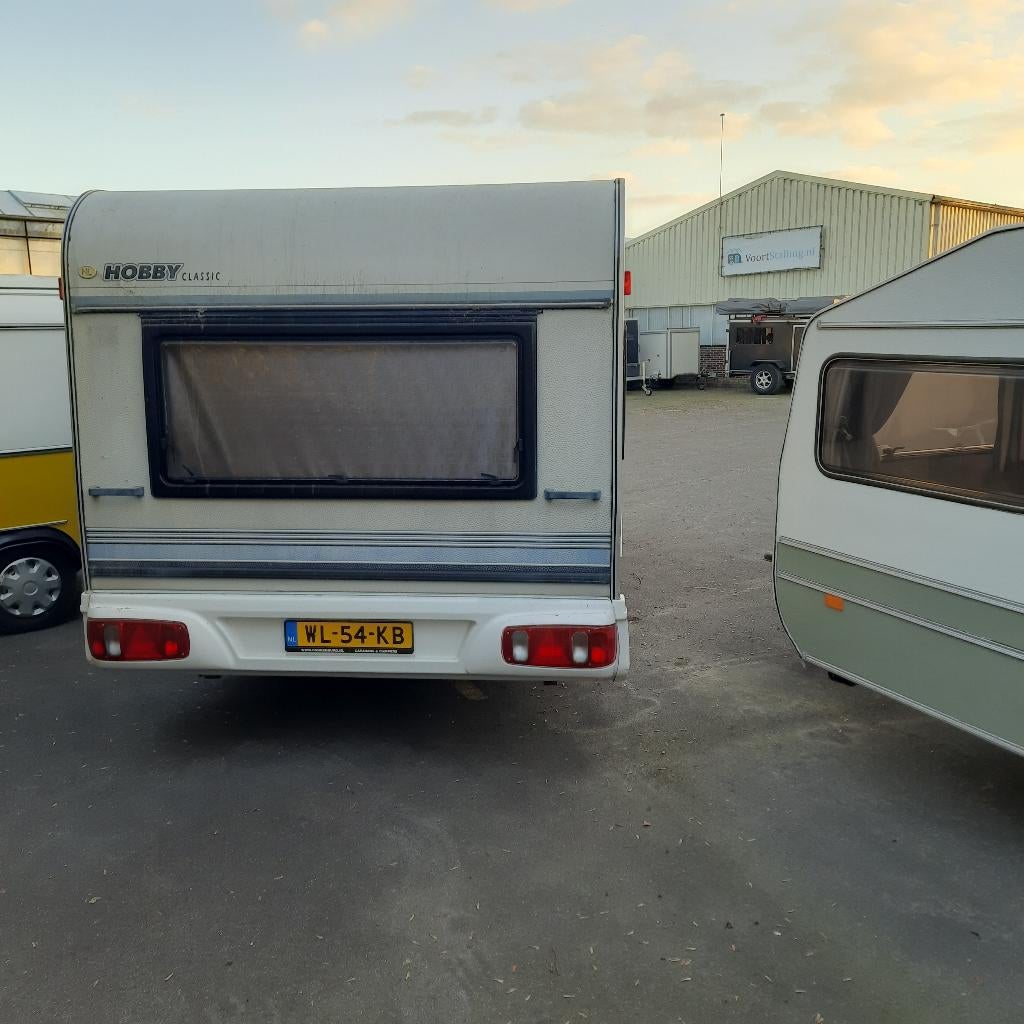 Hobby caravan classic 495, Luifel, Rondzit, Hobby, Dwarsbed