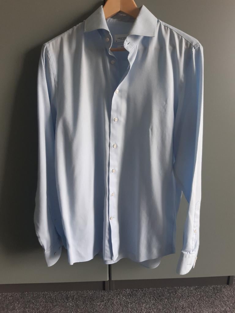 Keurig nette Profuomo heren blouse maat 40, regular fit, Blauw, Ophalen of Verzenden, Overige halswijdtes, Profuomo