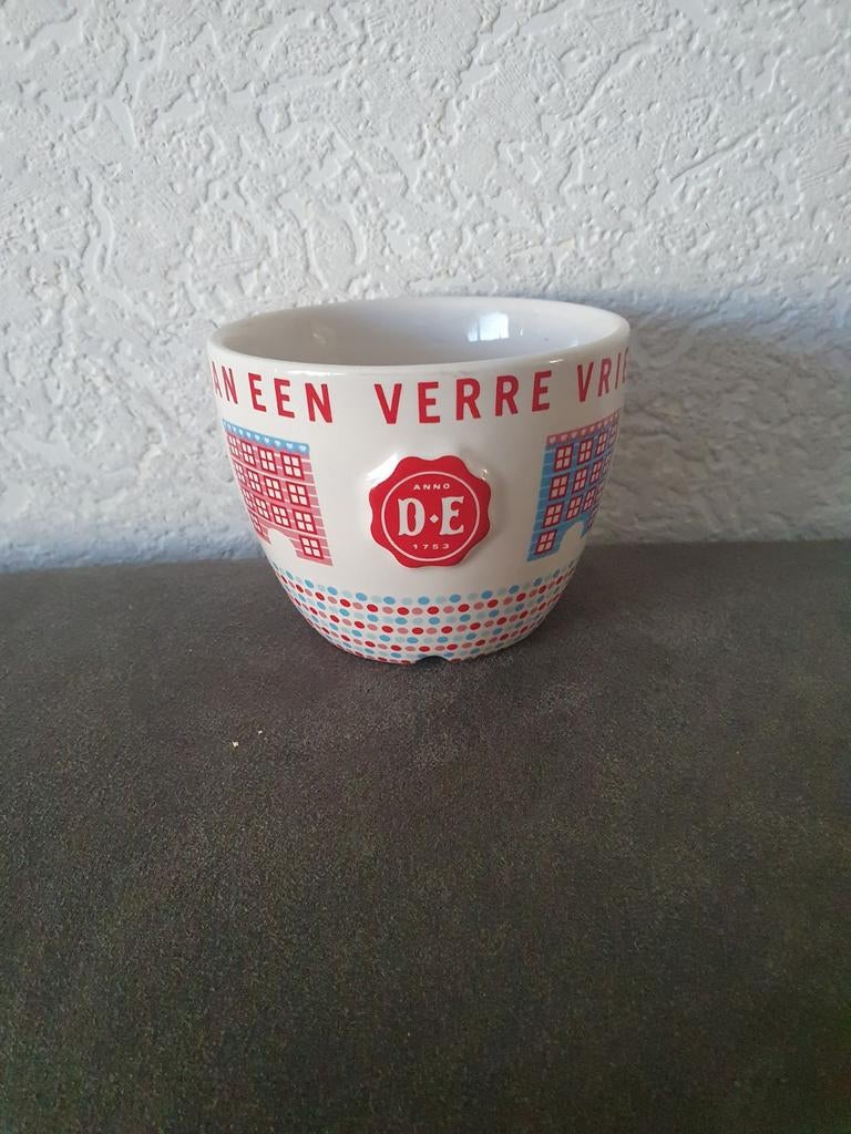 Douwe Egberts Kom 'Voor een verre vriend' - Keramiek, Gebruikt, Keramiek, Ophalen of Verzenden, Kom(men)
