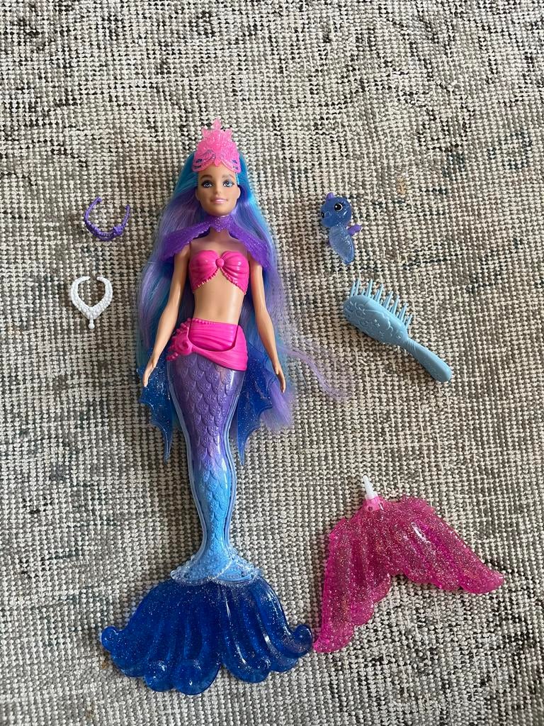 Barbie Zeemeermin Malibu met accessoires, Ophalen, Zo goed als nieuw, Barbie