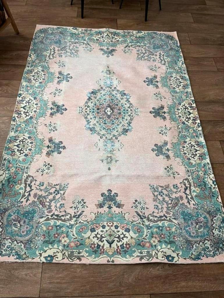 Oudroze vintage stijl vloerkleed 160x230, Huis en Inrichting, Stoffering | Tapijten en Kleden, Ophalen of Verzenden, Rechthoekig