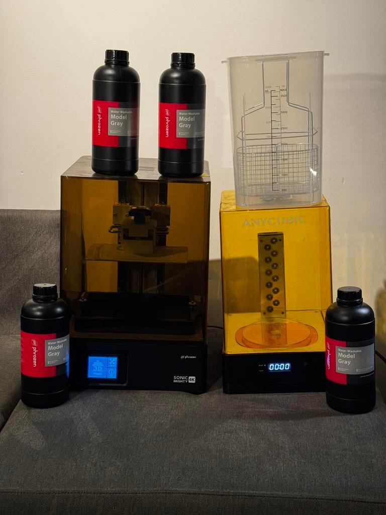 MOET WEG: phrozen sonic mighty 4k + anycubic wash & cure 2, Computers en Software, 3D Printers, Ophalen, Zo goed als nieuw