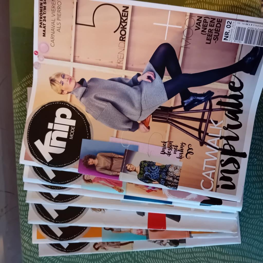 Knipmode 2016 5x en 3x bijlage, Ophalen of Verzenden, Zo goed als nieuw, Vrouw, Knipmode