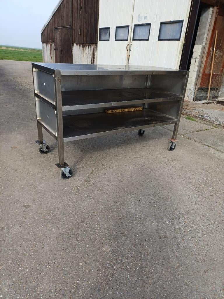 Rvs werkbank, Ophalen, Gebruikt