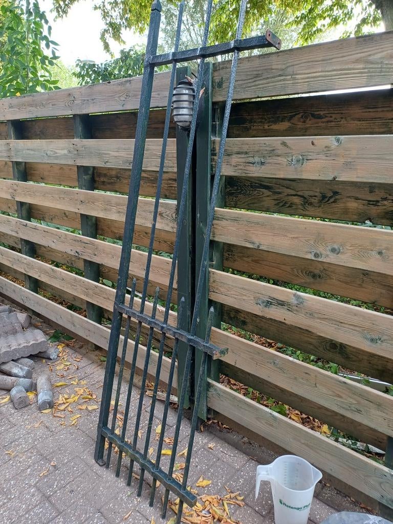 Smeedijzeren hek/poort, Tuin en Terras, Tuinhekken en Hekwerk, Ophalen, Gebruikt, IJzer, Sierhekwerk