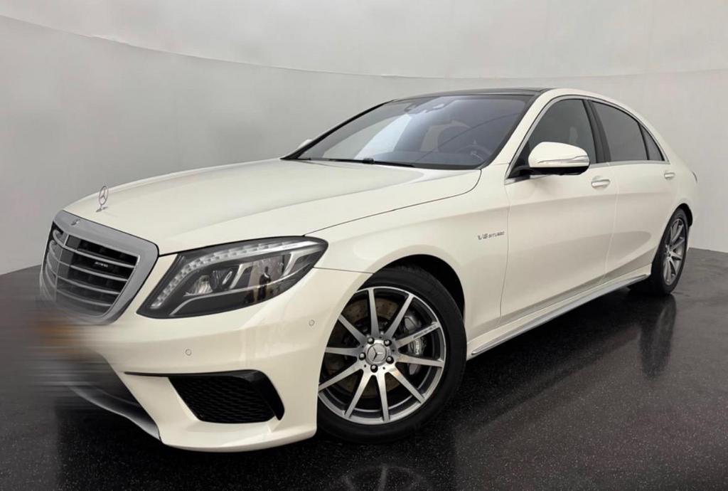 Mercedes s63 amg lang S-klasse w222 wit bj 2016 vol opties, Automaat, Euro 5, 8 cilinders, Wit