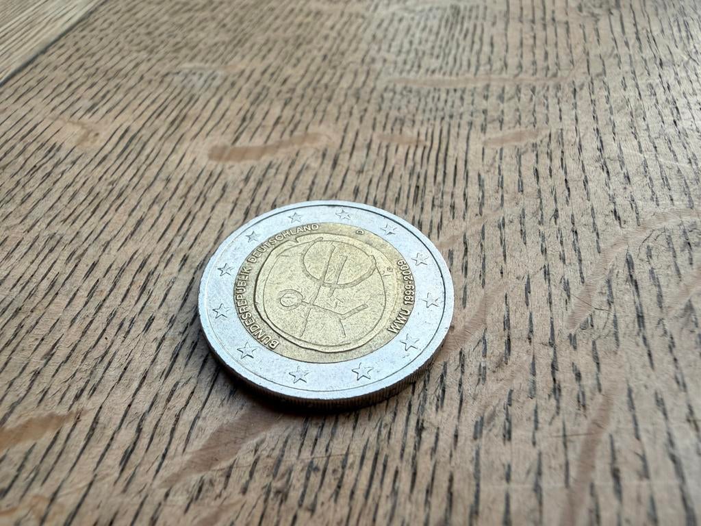 Stickmen 2 euro munt zeldzaam, Postzegels en Munten, Munten | Europa | Euromunten, Ophalen of Verzenden, Duitsland, 2 euro, Zilver