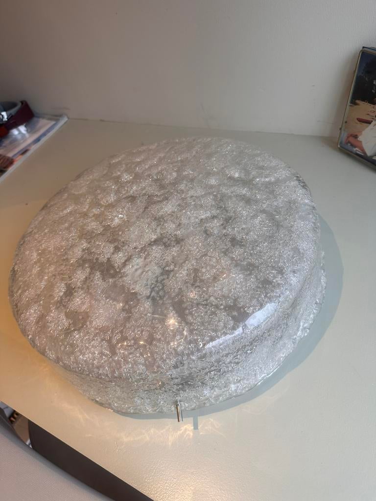 Hillebrand plafondlamp ijsglas, Ophalen, Glas