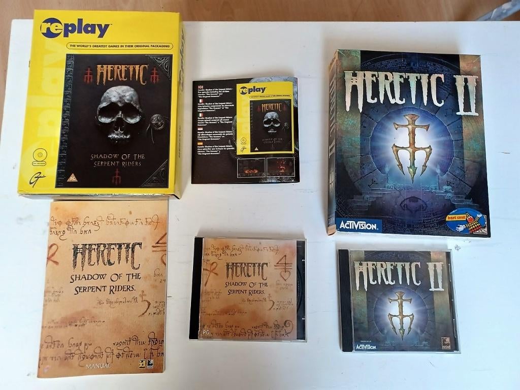 Heretic en heretic 2 games in bigbox boekje Nederlands, Avontuur en Actie, Gebruikt, 1 speler, Eén computer