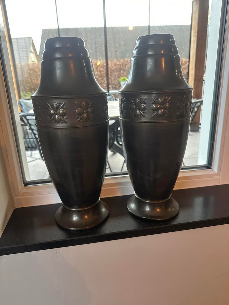 Set van 2 Metawa Holland vintage vazen/urnen, Antiek en Kunst, Ophalen of Verzenden