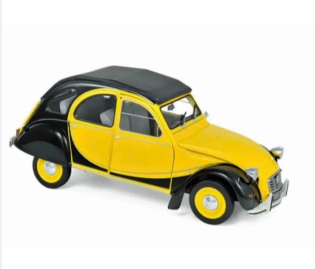 Citroen 2CV Charleston '82 Geel/Zwart 1/18 NOREV ref: 181493, Verzenden, Nieuw, Auto, Norev