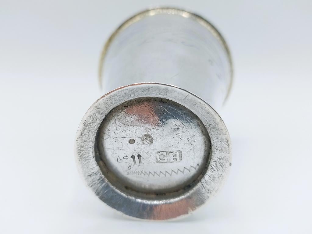 Zilveren huwelijksbeker, G. Henning, Stockholm, Zweden, 1756, Antiek en Kunst, Verzenden, Zilver