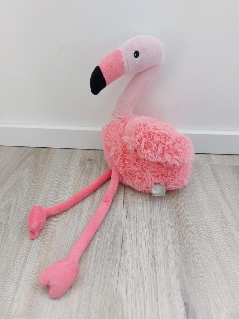 Knuffel blokker flamingo roze L1675, Kinderen en Baby's, Ophalen of Verzenden, Zo goed als nieuw, Overige typen