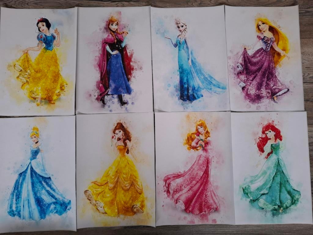 8 aquarel canvasdoeken A4 formaat, Ophalen of Verzenden, Nieuw, Foto of Poster