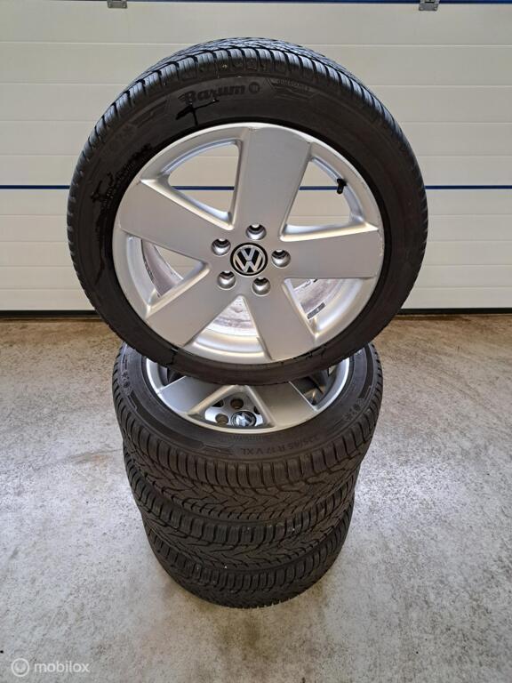 Lichtmetalen velgen 17 Inch 5x112 Met Nw- All Seasons Banden, Auto-onderdelen, Banden en Velgen, Ophalen, Nieuw, 17 inch, Winterbanden