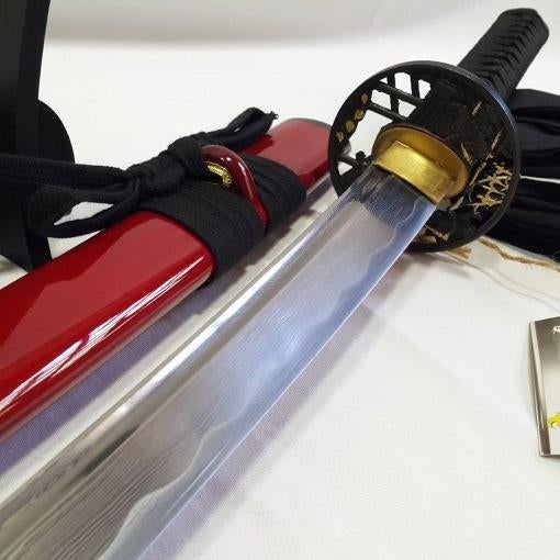 Scherpe katana, full tang samurai zwaard, mes, Ophalen of Verzenden, Overige soorten, Zwaard of Sabel