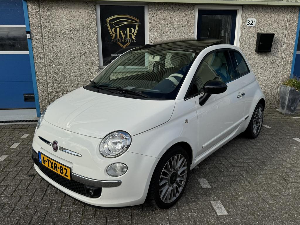 Fiat 500 0.9 TwinAir Turbo Cult AUT PANO DIGIDASH NWE KOPPEL, Auto's, Gebruikt, Wit, Bedrijf, 26 km/l
