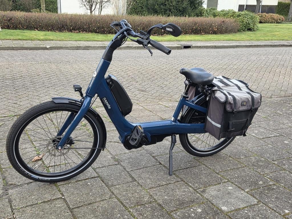 fiets Gazelle Easyflow HMS M46 Mallard blue T7, Ophalen, Zo goed als nieuw, Minder dan 47 cm, 50 km per accu of meer