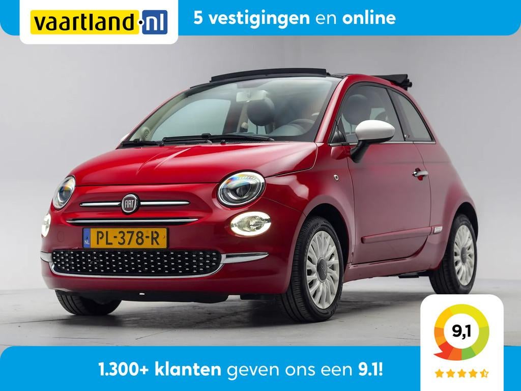 Fiat 500C 0.9 TwinAir Turbo Lounge [ Navi Airco LMV ], 945 kg, Gebruikt, 31 €/maand, Cabriolet