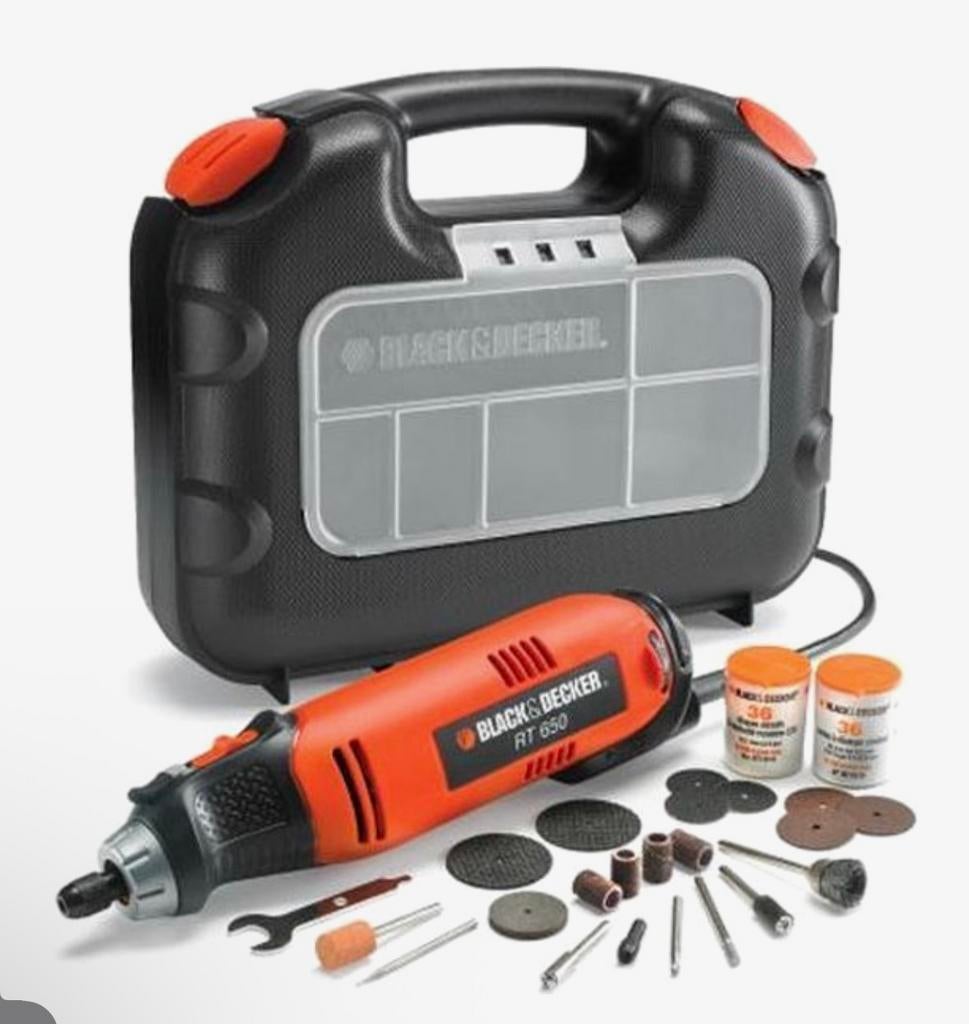 Black & Decker RT650 Plus Dremel Multitool met Accessoires, Ophalen of Verzenden, Zo goed als nieuw