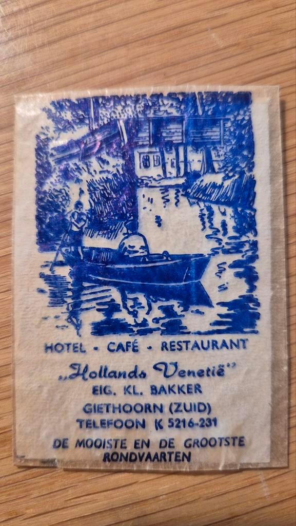 Suikerzakjes GIETHOORN, Ophalen