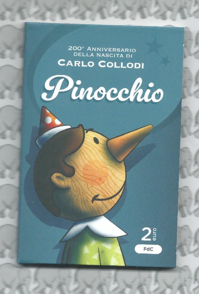 Italië 2 euro 2026 (39e) "Pinokkio" in coincard, Ophalen of Verzenden, Italië, 2 euro, Losse munt