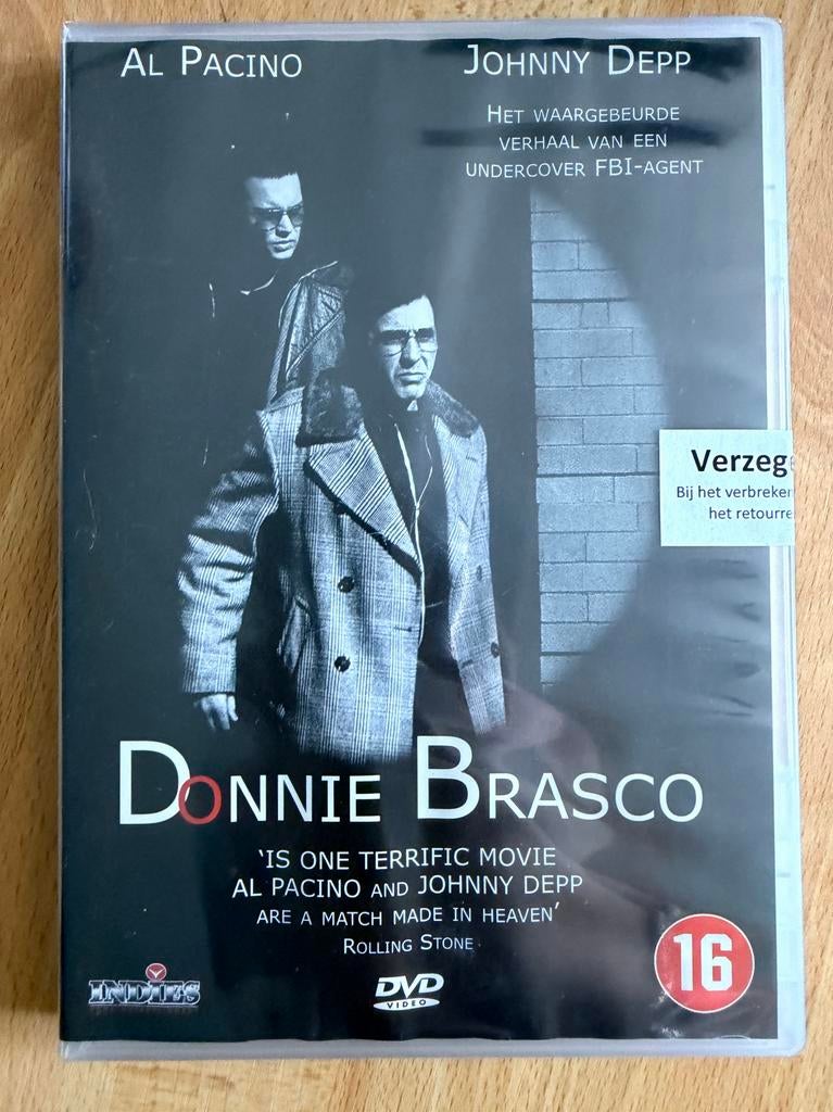 Donnie Brasco DVD - Al Pacino & Johnny Depp, Vanaf 16 jaar, Ophalen of Verzenden, Nieuw in verpakking, Maffia en Misdaad
