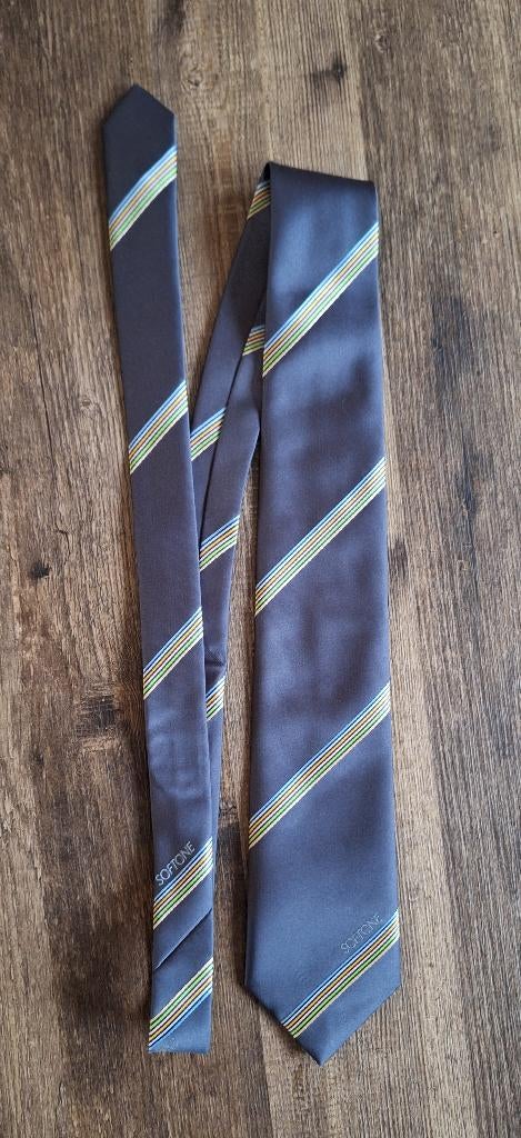 Stropdas van Philips, Softone Grijs met Streep, Ophalen of Verzenden, Zo goed als nieuw, Grijs, Met patroon