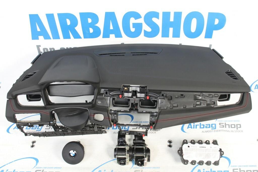Airbag set - Dashboard M zwart rode stiksel BMW 2 F45 F46, Gebruikt, Ophalen of Verzenden