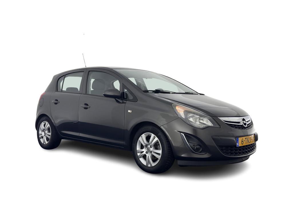 Opel Corsa 1.3 CDTi EcoFlex S/S Business+ *LEATHER-FABRIC |, Voorwielaandrijving, Gebruikt, Zwart, 4 cilinders
