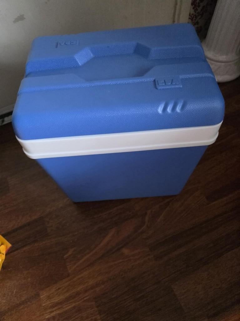 te koop een blauwe koelbox is 28 liter voor 15,00, Ophalen of Verzenden, Zo goed als nieuw, Koelbox, Koelelement