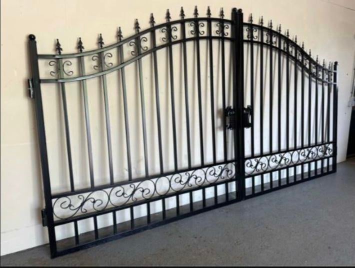 Nieuw! Poort staal gepoedercoat, Ophalen, 200 cm of meer, Zo goed als nieuw, IJzer