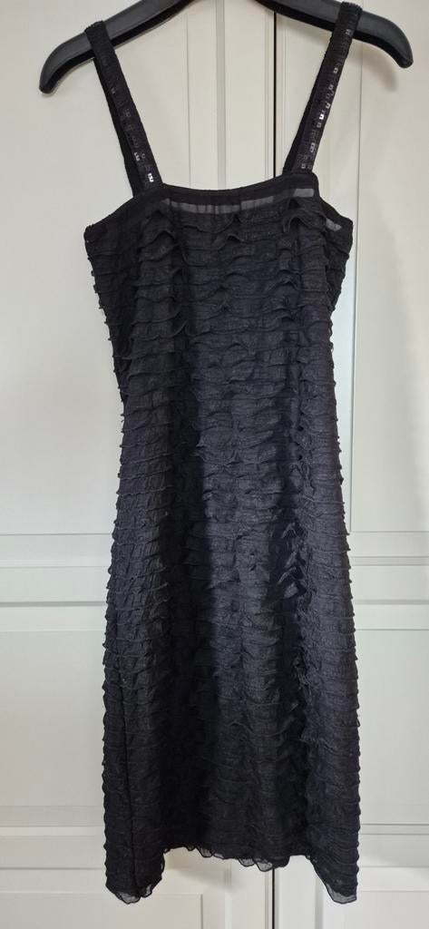 Kort zwart cocktail jurkje maat s, Ophalen of Verzenden, Zo goed als nieuw, Zwart, Boven de knie