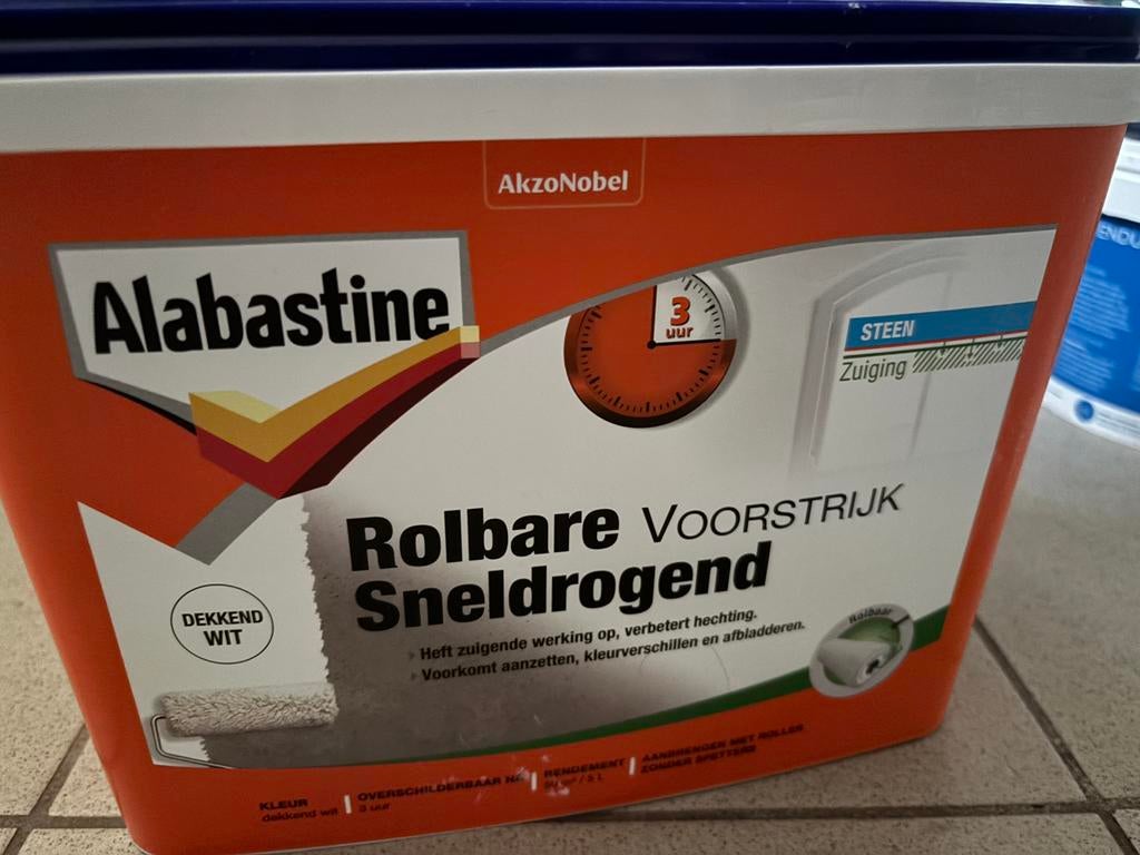 3/5 deel alblastatine voorstrijk, Ophalen, Zo goed als nieuw, Wit