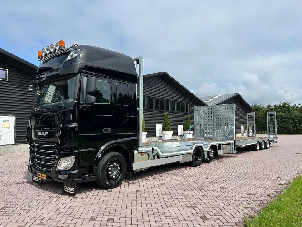 DAF XF 460 Machine transporter - Veldhuizen 25 ton TRIDEM SE, Auto's, Automaat, Euro 6, 462 pk, Zwart