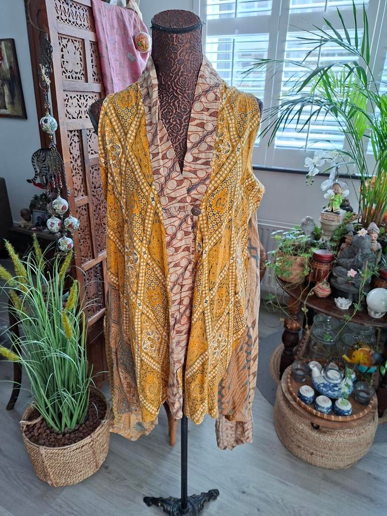 Nieuw!Indonesië/Batik/Superleuke spencer/blouse past mt L&XL, Indonesië, Ophalen of Verzenden, Nieuw
